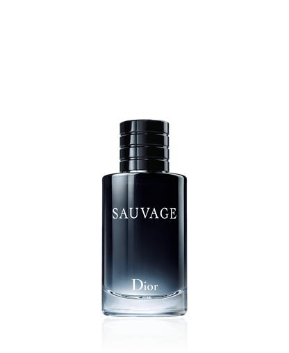 Dior Sauvage Eau de Parfum bottle — dark blue gradient glass with white lettering
